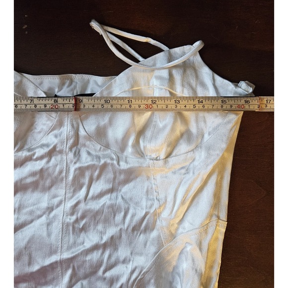 ZARA Satin Bodysuit Women's Size L White Adjustable Straps Snap Closure NWT - Picture 5 of 9